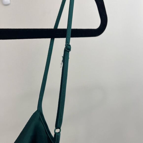 Vintage VICTORIA'S SECRET GREEN CHIFFON CHEMISE Babydoll Dress Lingerie L - Picture 7 of 7